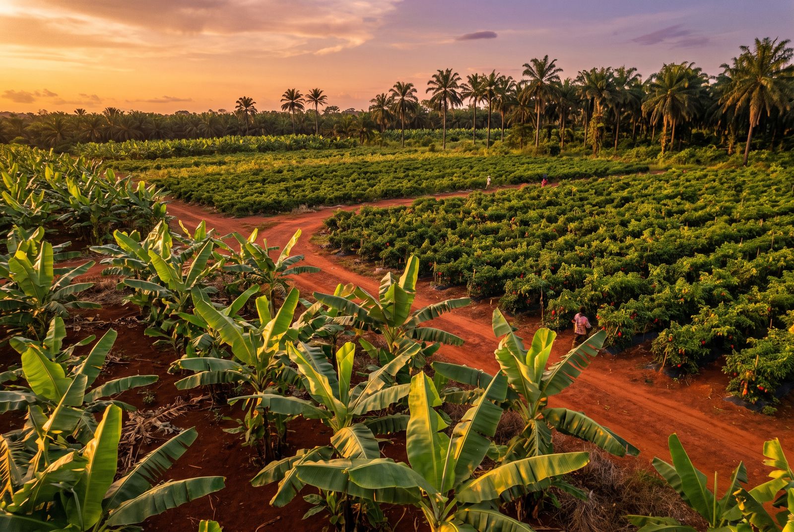 Paysage agricole au Gabon